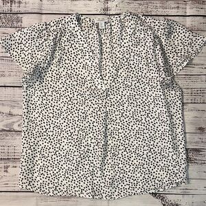 Carolina Belle Black and White Blouse Sz. L